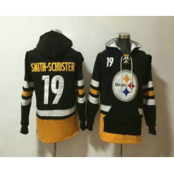 Men's Pittsburgh Steelers #19 JuJu Smith-Schuster NEW Black Pocket Stitched NFL Pullover Hoodie