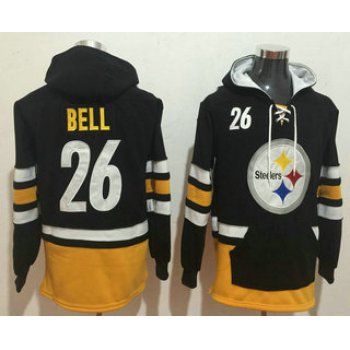 Men's Pittsburgh Steelers #26 Le'Veon Bell NEW Black Pocket Stitched NFL Pullover Hoodie