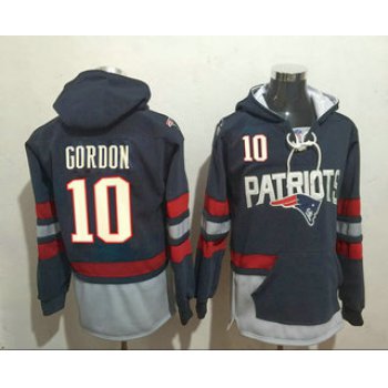 Men's New England Patriots #10 Josh Gordon 2016 Navy Blue Team Color Stitched NFL Hoodie