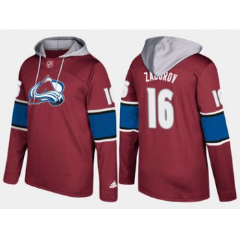 Adidas Colorado Avalanche 16 Nikita Zadorov Name And Number Burgundy Hoodie