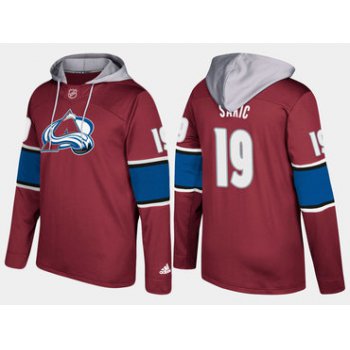 Adidas Colorado Avalanche 19 Joe Sakic Retired Burgundy Name And Number Hoodie