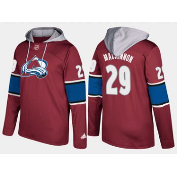 Adidas Colorado Avalanche 29 Nathan Mackinnon Name And Number Burgundy Hoodie