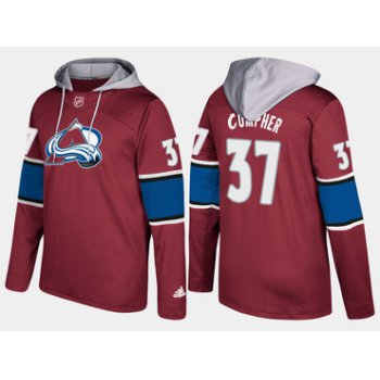 Adidas Colorado Avalanche 37 J.T. Compher Name And Number Burgundy Hoodie