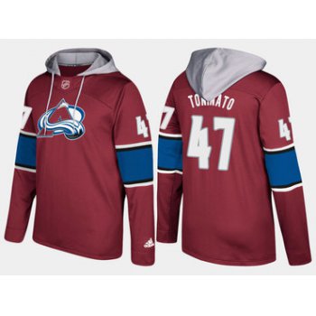 Adidas Colorado Avalanche 47 Dominic Toninato Name And Number Burgundy Hoodie