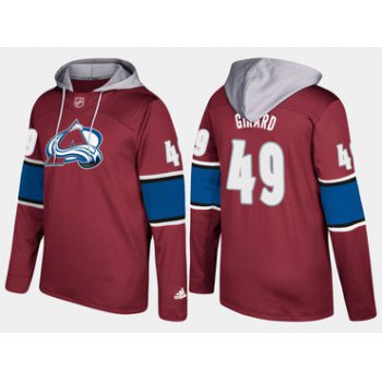 Adidas Colorado Avalanche 49 Samuel Girard Name And Number Burgundy Hoodie