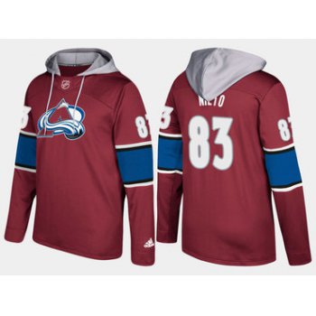 Adidas Colorado Avalanche 83 Matt Nieto Name And Number Burgundy Hoodie