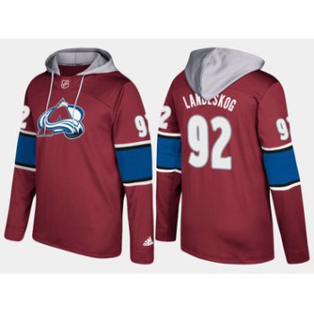 Adidas Colorado Avalanche 92 Gabriel Landeskog Name And Number Burgundy Hoodie