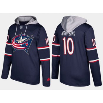 Adidas Columbus Blue Jackets 10 Alexander Wennberg Name And Number Navy Hoodie