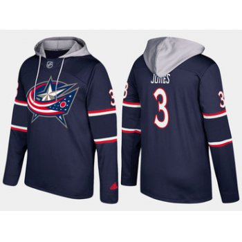 Adidas Columbus Blue Jackets 3 Seth Jones Name And Number Navy Hoodie