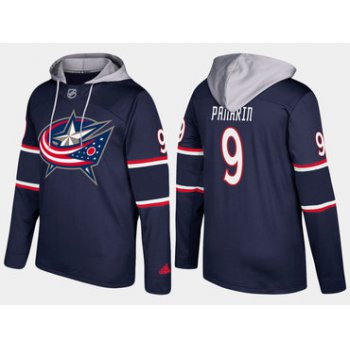 Adidas Columbus Blue Jackets 9 Artemi Panarin Name And Number Navy Hoodie