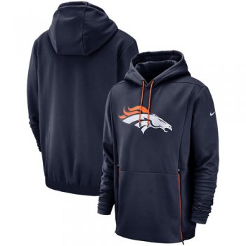 Denver Broncos Nike Sideline Performance Player Pullover Hoodie Navy