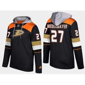 Adidas Anaheim Ducks 27 Scott Niedermayer Retired Black Name And Number Hoodie