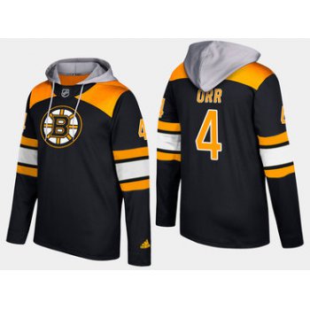 Adidas Boston Bruins 4 Bobby Orr Retired Black Name And Number Hoodie