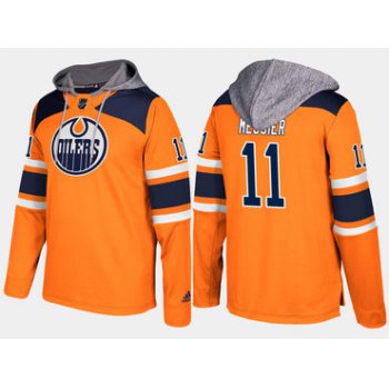 Adidas Edmonton Oilers 11 Mark Messier Orange Name And Number Hoodie