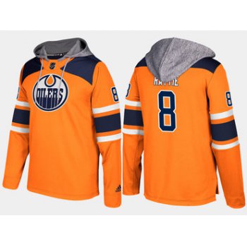 Adidas Edmonton Oilers 8 Ty Rattie Name And Number Orange Hoodie