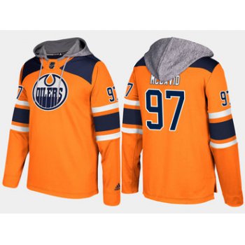 Adidas Edmonton Oilers 97 Connor Mcdavid Name And Number Orange Hoodie