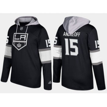 Adidas Los Angeles Kings 15 Andy Andreoff Name And Number Black Hoodie