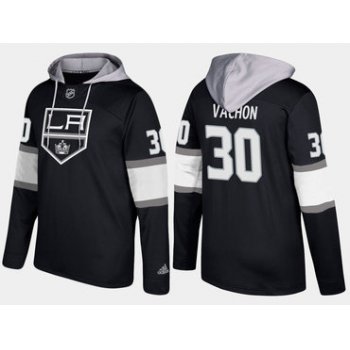 Adidas Los Angeles Kings 30 Rogatien Vachon Retired Black Name And Number Hoodie