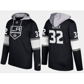 Adidas Los Angeles Kings 32 Jonathan Quick Name And Number Black Hoodie