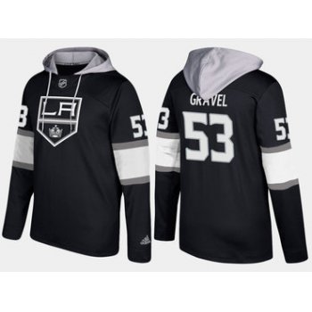 Adidas Los Angeles Kings 53 Kevin Gravel Name And Number Black Hoodie