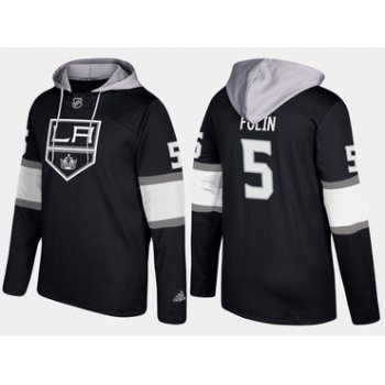 Adidas Los Angeles Kings 5 Christian Folin Name And Number Black Hoodie