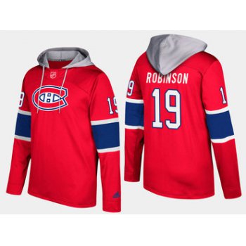 Adidas Montreal Canadiens 19 Larry Robinson Retired Red Name And Number Hoodie