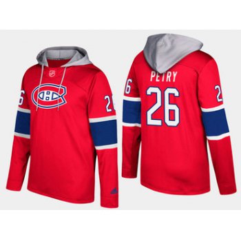 Adidas Montreal Canadiens 26 Jeff Petry Name And Number Red Hoodie