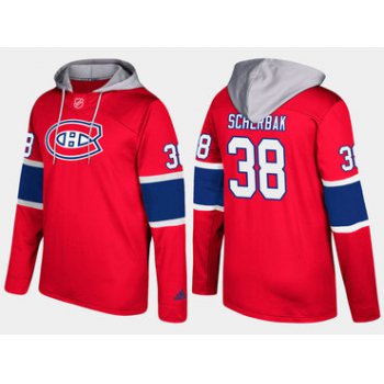 Adidas Montreal Canadiens 38 Nikita Scherbak Name And Number Red Hoodie