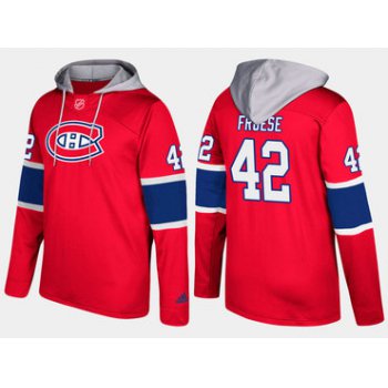 Adidas Montreal Canadiens 42 Byron Froese Name And Number Red Hoodie