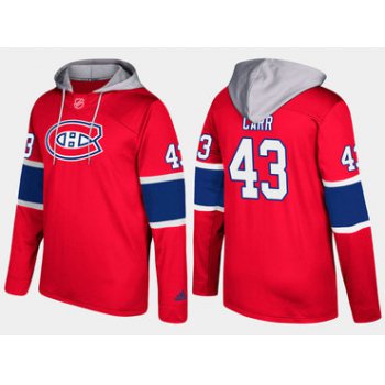 Adidas Montreal Canadiens 43 Daniel Carr Name And Number Red Hoodie