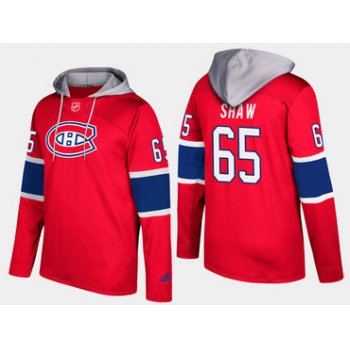 Adidas Montreal Canadiens 65 Andrew Shaw Name And Number Red Hoodie