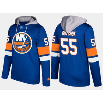 Adidas New York Islanders 55 Johnny Boychuk Name And Number Blue Hoodie