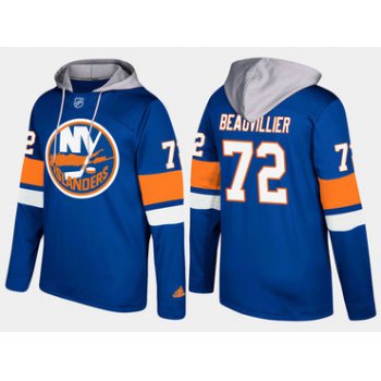 Adidas New York Islanders 72 Anthony Beauvillier Name And Number Blue Hoodie