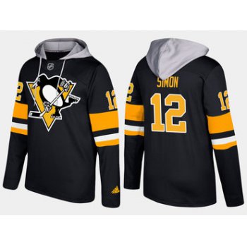 Adidas Pittsburgh Penguins 12 Dominik Simon Name And Number Black Hoodie