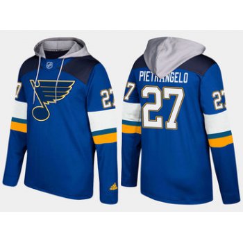 Adidas St. Louis Blues 27 Alex Pietrangelo Name And Number Blue Hoodie