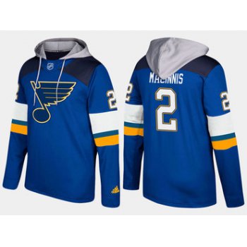 Adidas St. Louis Blues 2 Al Macinnis Retired Blue Name And Number Hoodie