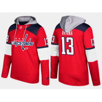 Adidas Washington Capitals 13 Jakub Vrana Name And Number Red Hoodie