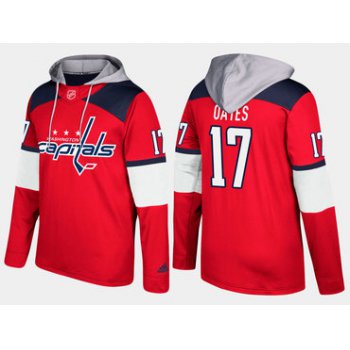 Adidas Washington Capitals 17 Adam Oates Retired Red Name And Number Hoodie