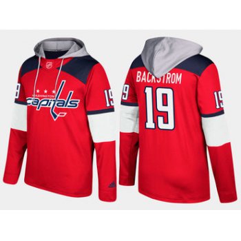 Adidas Washington Capitals 19 Nicklas Backstrom Name And Number Red Hoodie