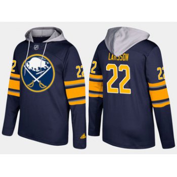 Adidas Buffalo Sabres 22 Johan Larsson Name And Number Blue Hoodie