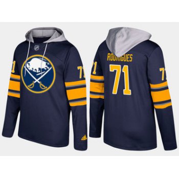 Adidas Buffalo Sabres 71 Evan Rodrigues Name And Number Blue Hoodie