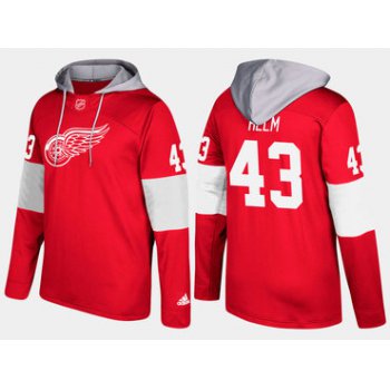 Adidas Detroit Red Wings 43 Darren Helm Name And Number Red Hoodie