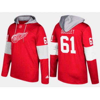 Adidas Detroit Red Wings 61 Xavier Ouellet Name And Number Red Hoodie