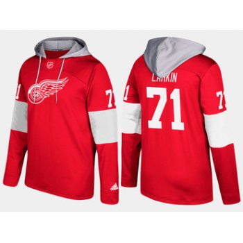 Adidas Detroit Red Wings 71 Dylan Larkin Name And Number Red Hoodie