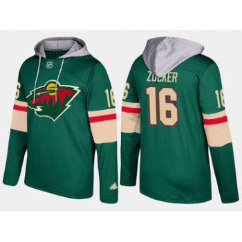 Adidas Minnesota Wild 16 Jason Zucker Name And Number Green Hoodie