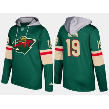 Adidas Minnesota Wild 19 Luke Kunin Name And Number Green Hoodie