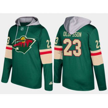 Adidas Minnesota Wild 23 Gustav Olofsson Name And Number Green Hoodie