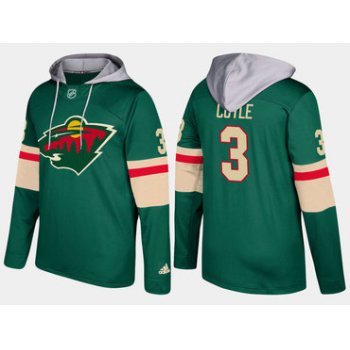 Adidas Minnesota Wild 3 Charlie Coyle Name And Number Green Hoodie