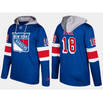 Adidas New York Rangers 18 Marc Staal Name And Number Blue Hoodie