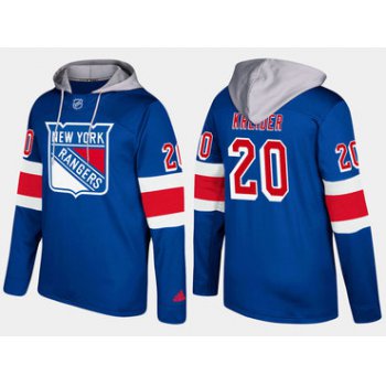 Adidas New York Rangers 20 Chris Kreider Name And Number Blue Hoodie